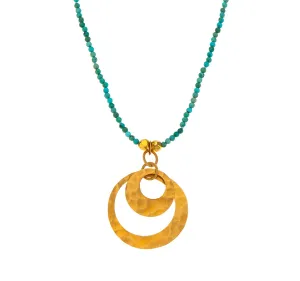 Nava Zahavi Yellow Gold Turquoise Elements Necklace