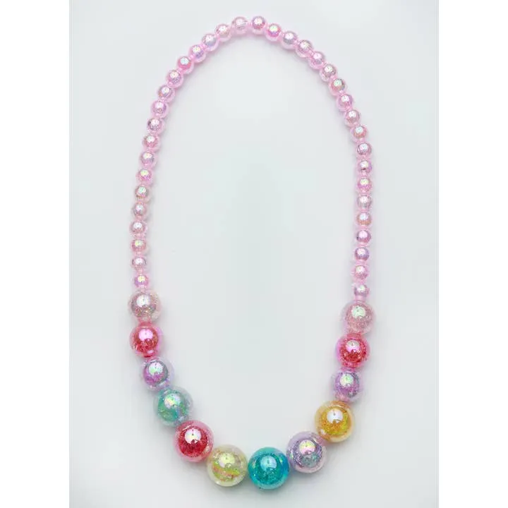 Necklace | Watercolor Necklace- Pink | Sparkle Sisters by Couture Clips