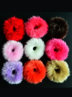 Playfully Chic Furry Scrunchie Hair Tie