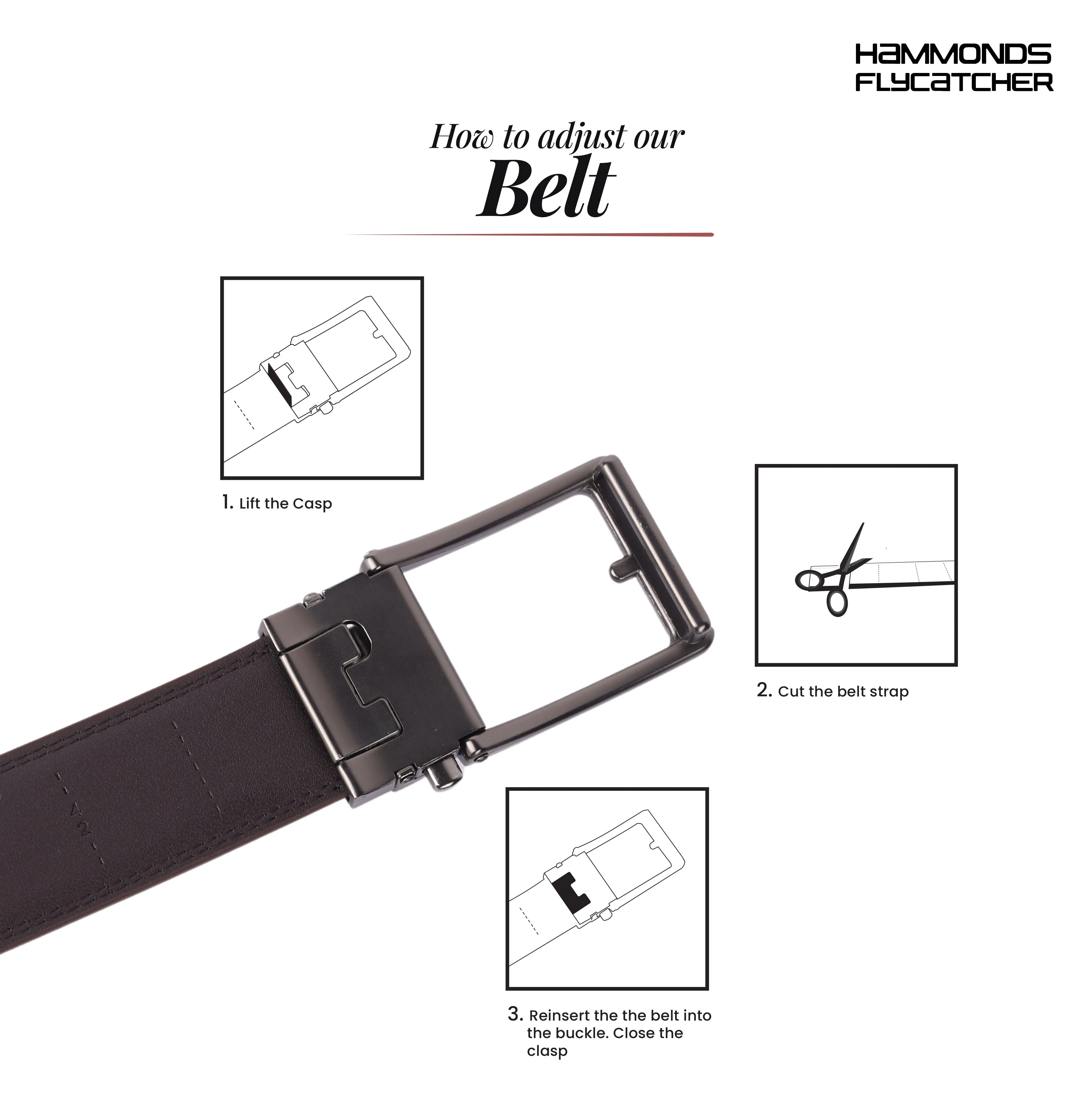 Premium Genuine Leather Belt for Men with Auto Lock, Slide Lock Design - Perfect for Everyday Wear