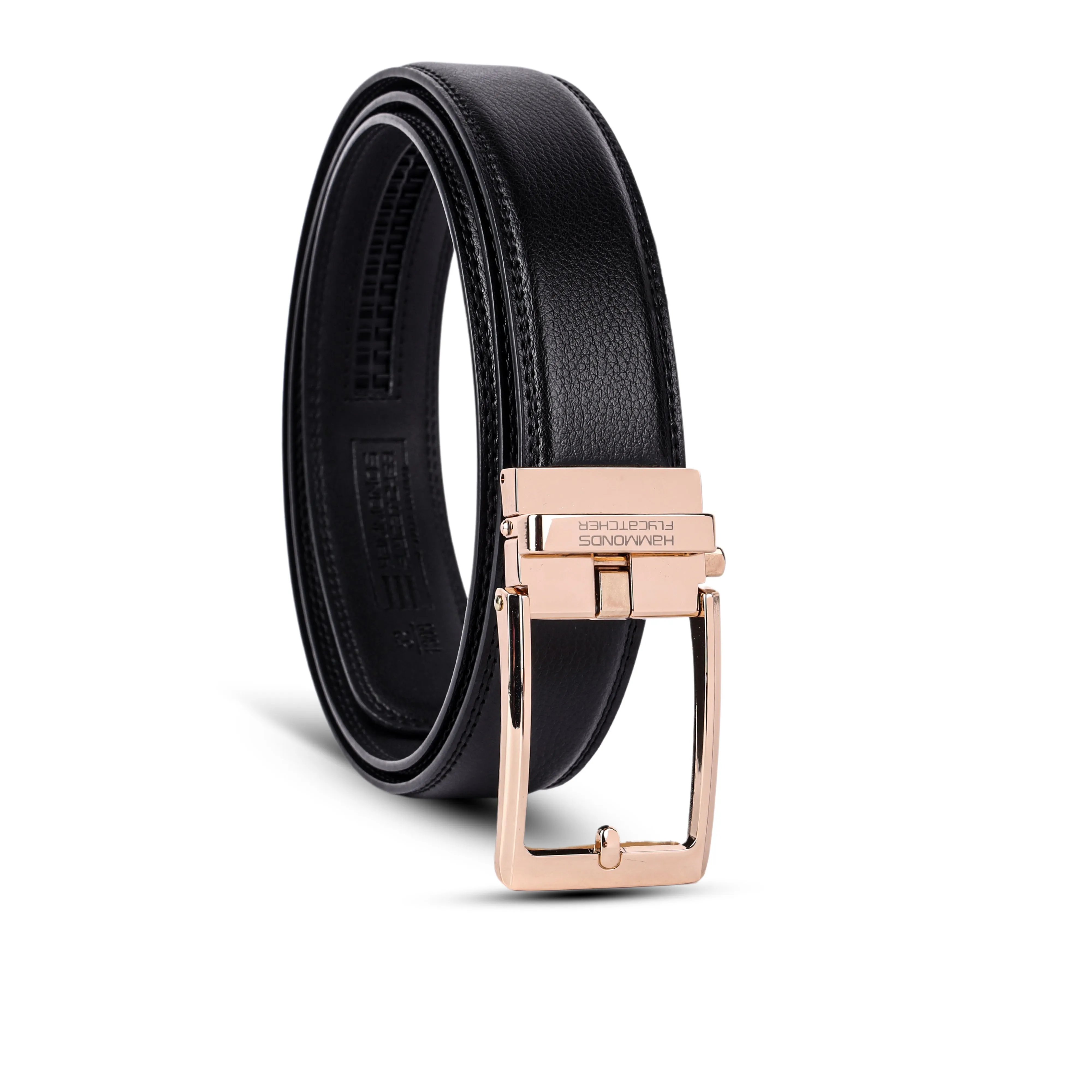 Premium Genuine Leather Belt for Men with Auto Lock, Slide Lock Design - Perfect for Everyday Wear