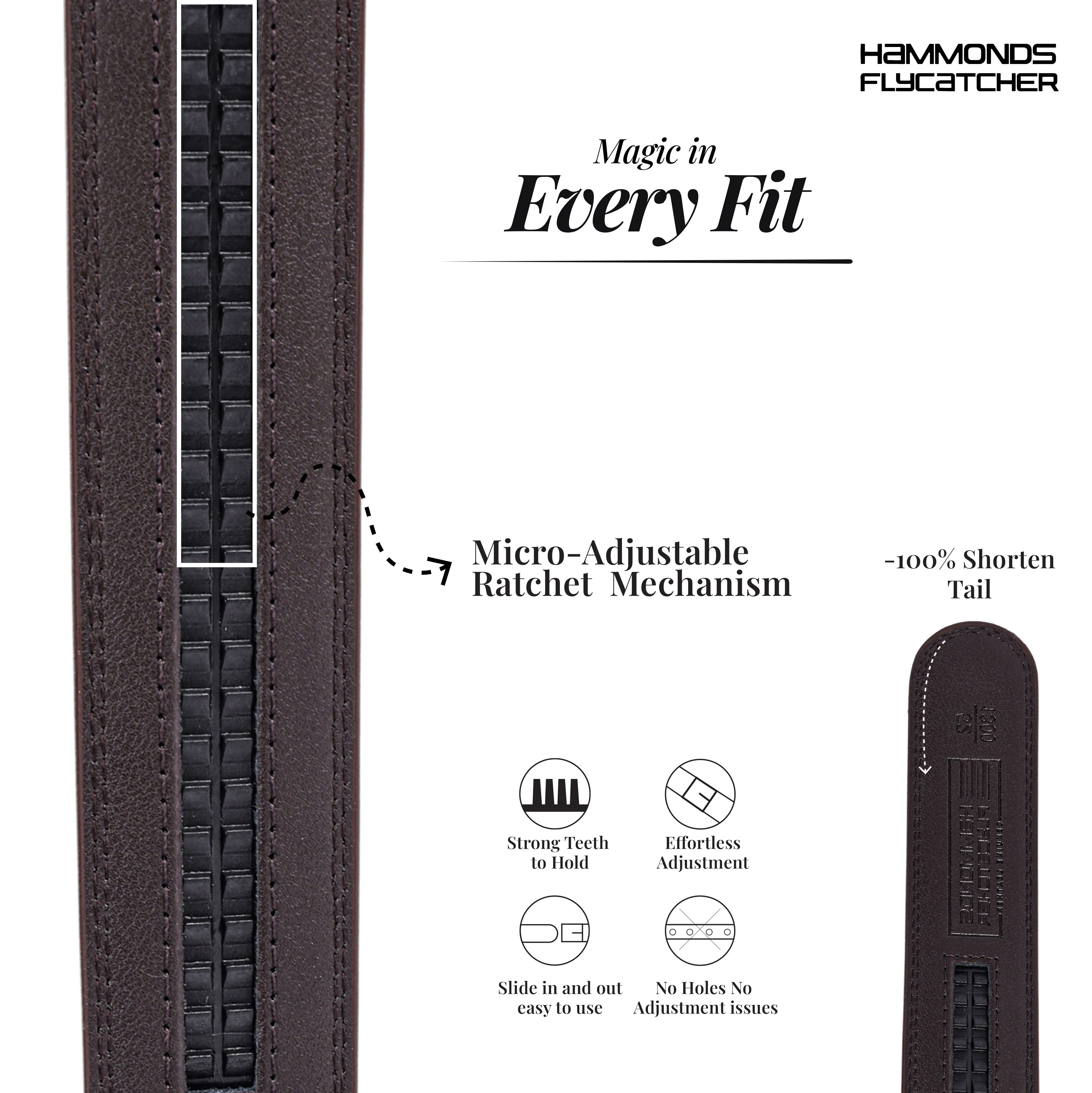 Premium Genuine Leather Belt for Men with Auto Lock, Slide Lock Design - Perfect for Everyday Wear
