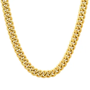 Puffy Cuban Link Choker 14kt Gold 15"