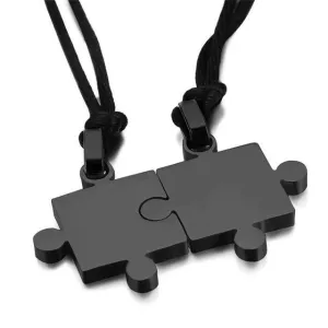 Puzzle piece necklace for couples