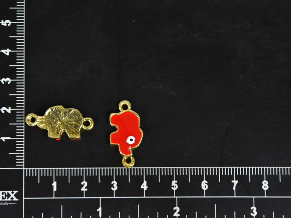 Red Elephant Designer Metal Charms