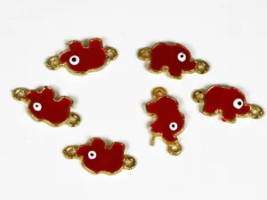 Red Elephant Designer Metal Charms