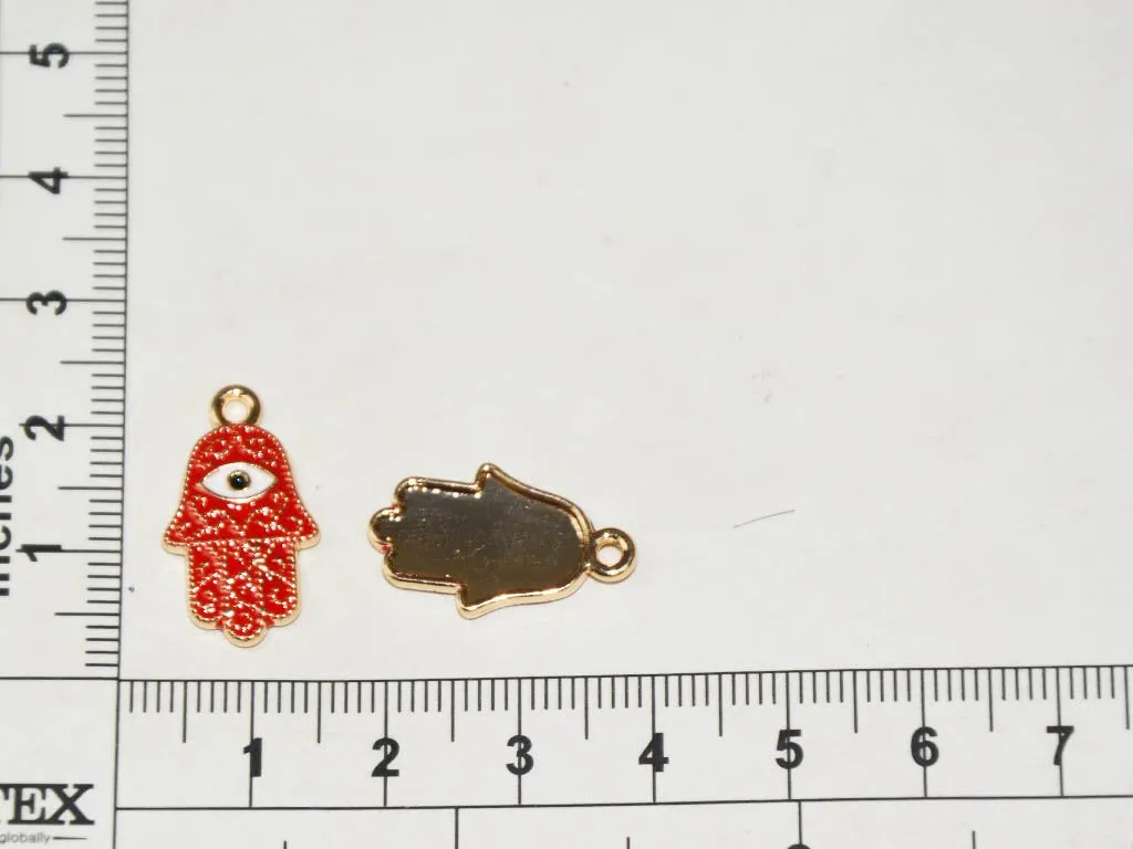 Red Hand Evil Eye Charms