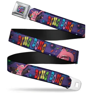 Scattered Candy Full Color Purples Seatbelt Belt - BING BONG Poses/Candy Purples/Multi Color Webbing