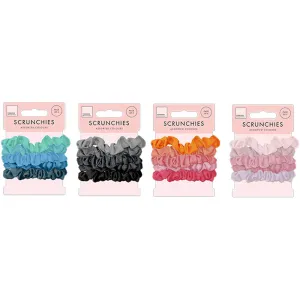 Scrunchies 5 Pack - Assorted Colours Soft Fabric Hair Accessories