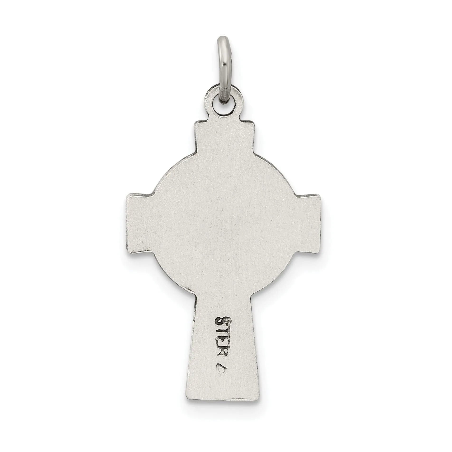 Silver Antiqued Satin Celtic Cross Pendant