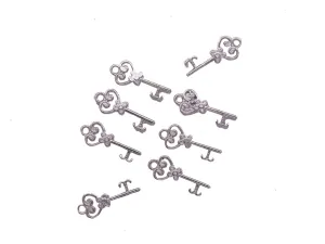 Silver Keys Metal Charms