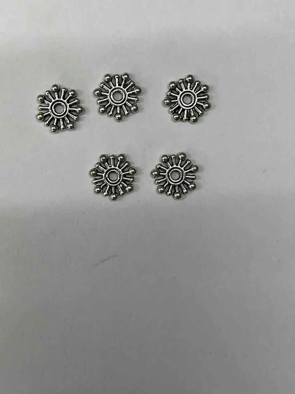 Silver Sun Metal Charms