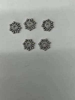 Silver Sun Metal Charms