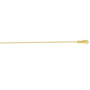 Sincerely Springer's 14k Yellow Gold 16" Diamond-Cut Cable Chain Necklace