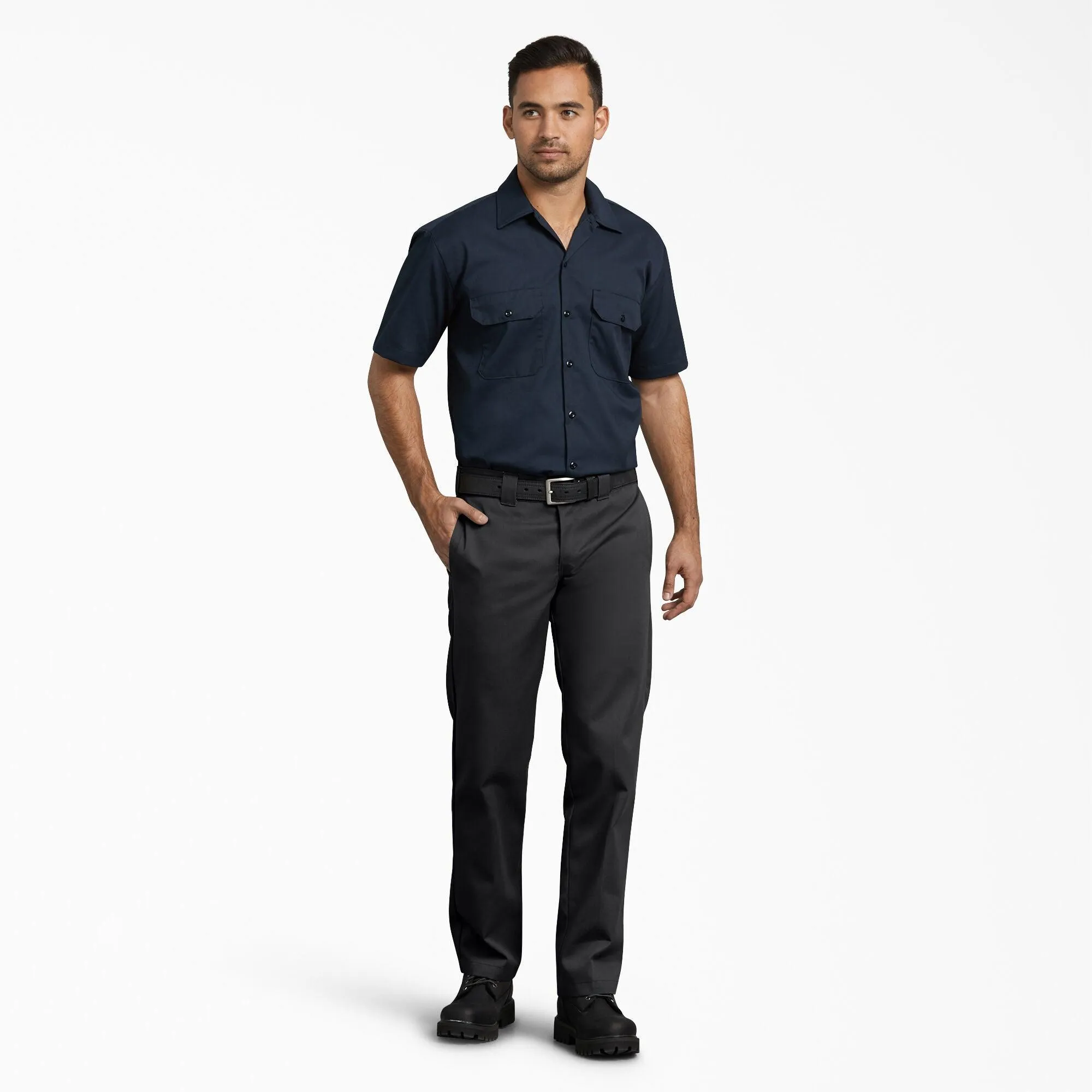 Slim Fit Work Pants - Black