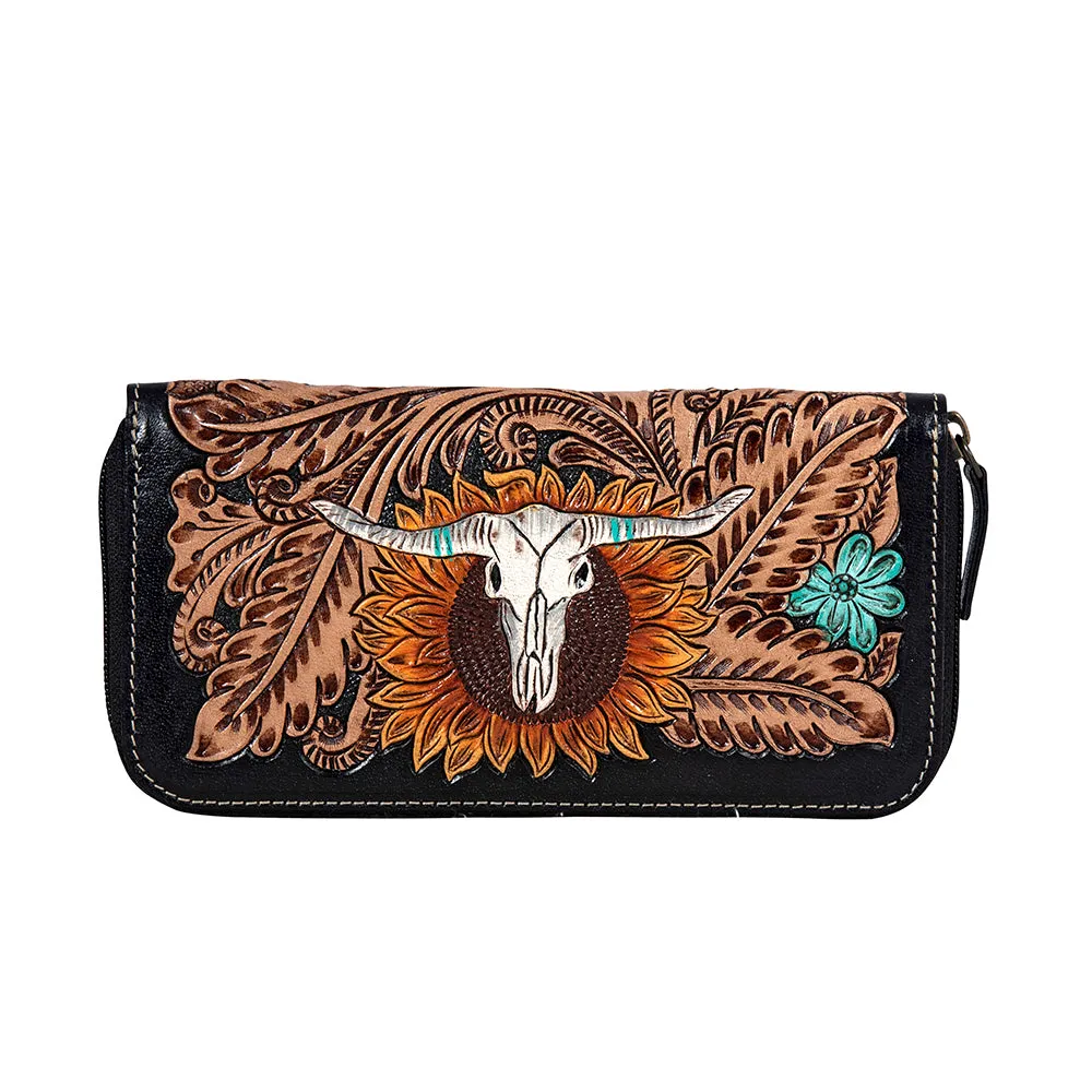 Spirit of the Herd Hand-Tooled Wallet