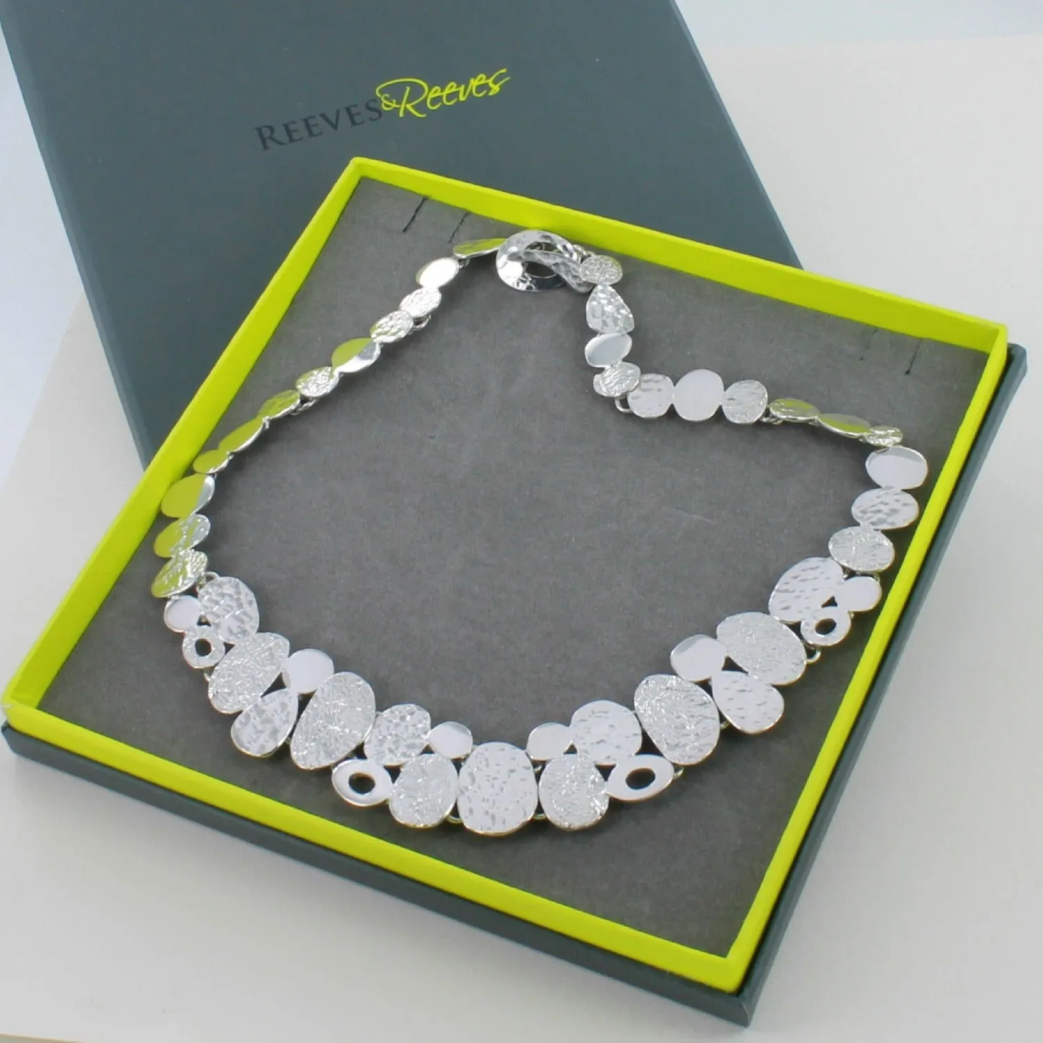 Sterling Silver Stepping stones necklace