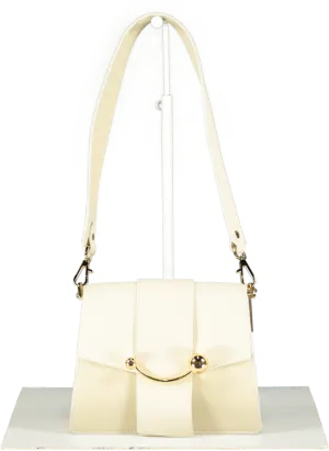 Strathberry Cream Mini Crescent Handbag