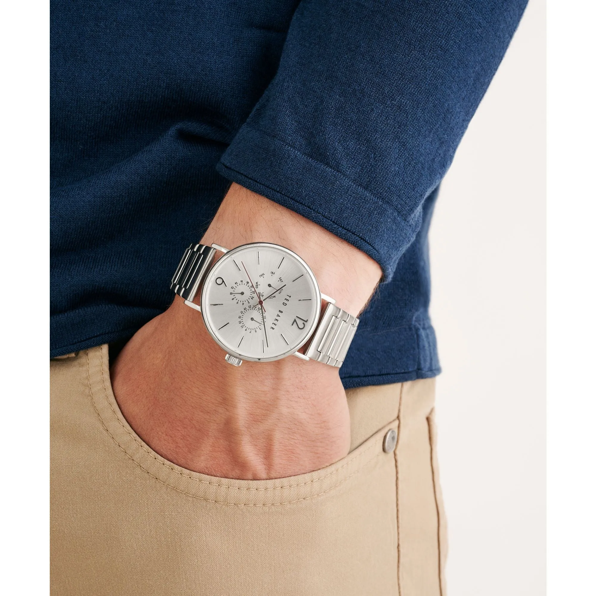 Ted Baker Silver-Tone Dial Men Watch - BKPPGF304