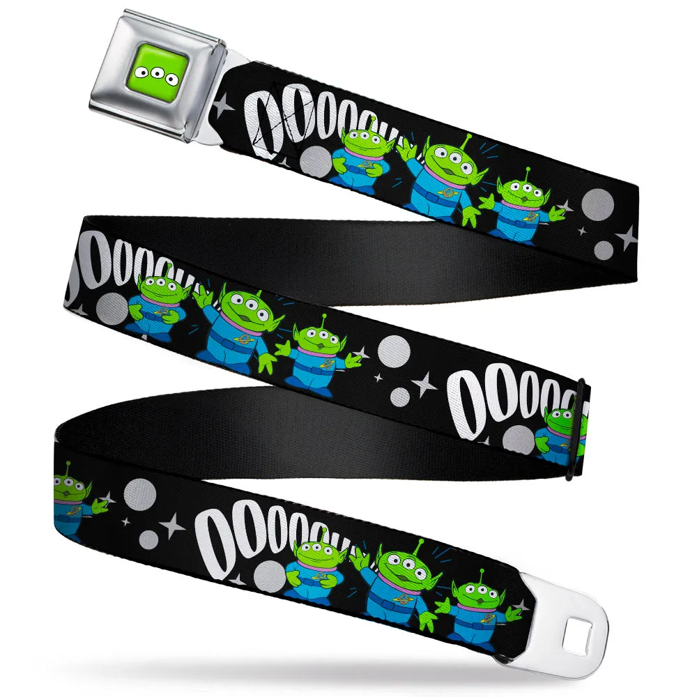 Toy Story Alien Eyes Full Color Green/Black/White Seatbelt Belt - Toy Story 3-Aliens OOOOOHHH Black/White/Gray Webbing