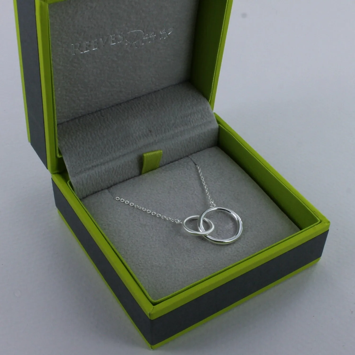 Twin Ring Sterling Silver Necklace