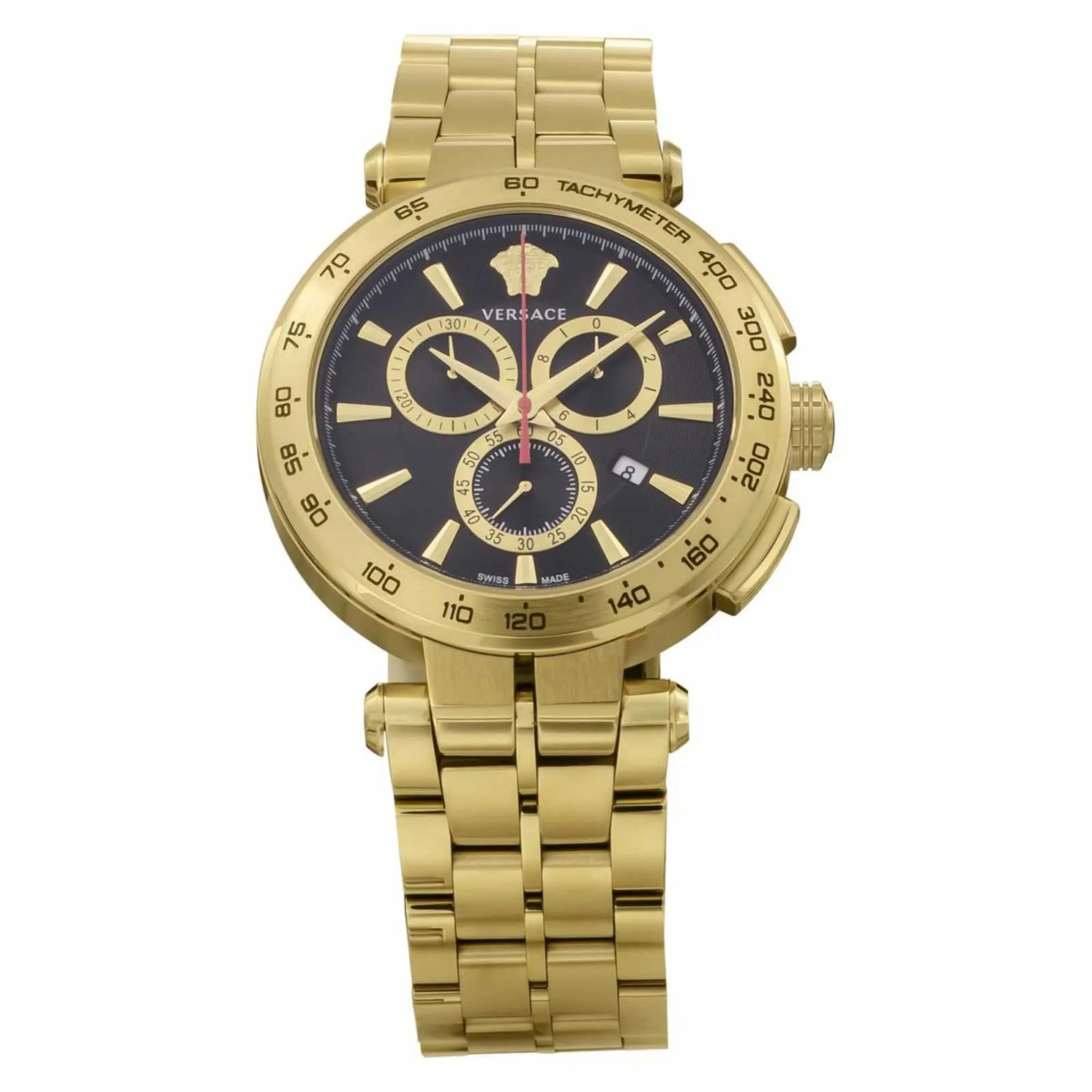 Versace Black Dial Chrono Quartz 46 mm Dial Men Watch - VE6CA0623