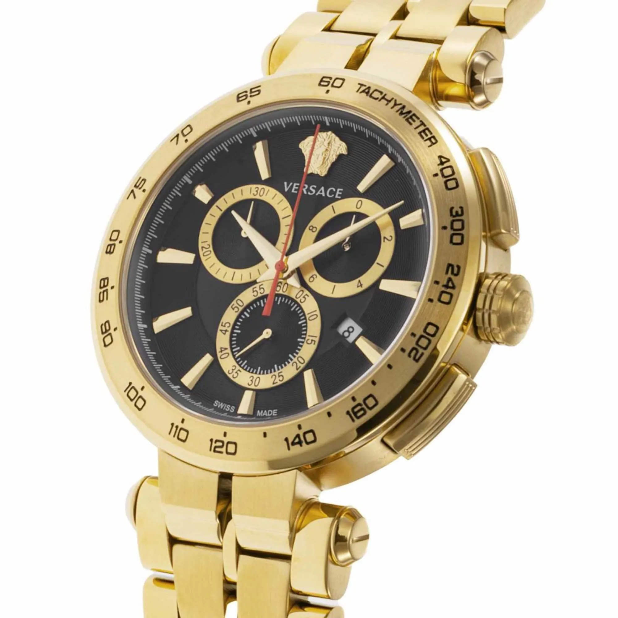 Versace Black Dial Chrono Quartz 46 mm Dial Men Watch - VE6CA0623