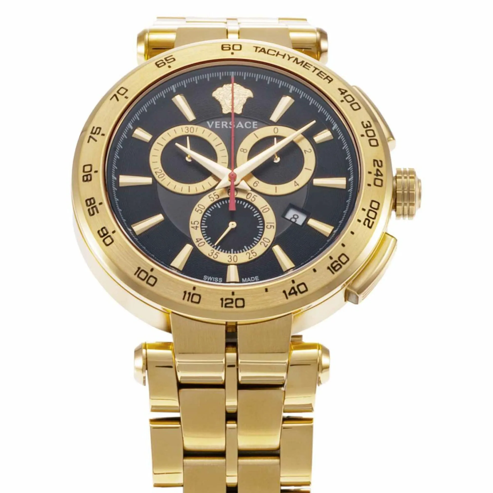 Versace Black Dial Chrono Quartz 46 mm Dial Men Watch - VE6CA0623