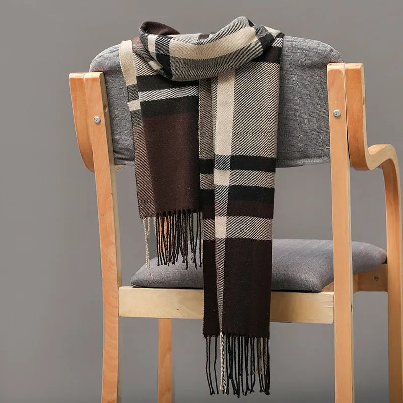 Warm Cashmere plaid scarf