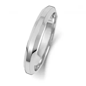 Wedding Band 9ct Gold Wedding Bevelled Edge Ring W143WM