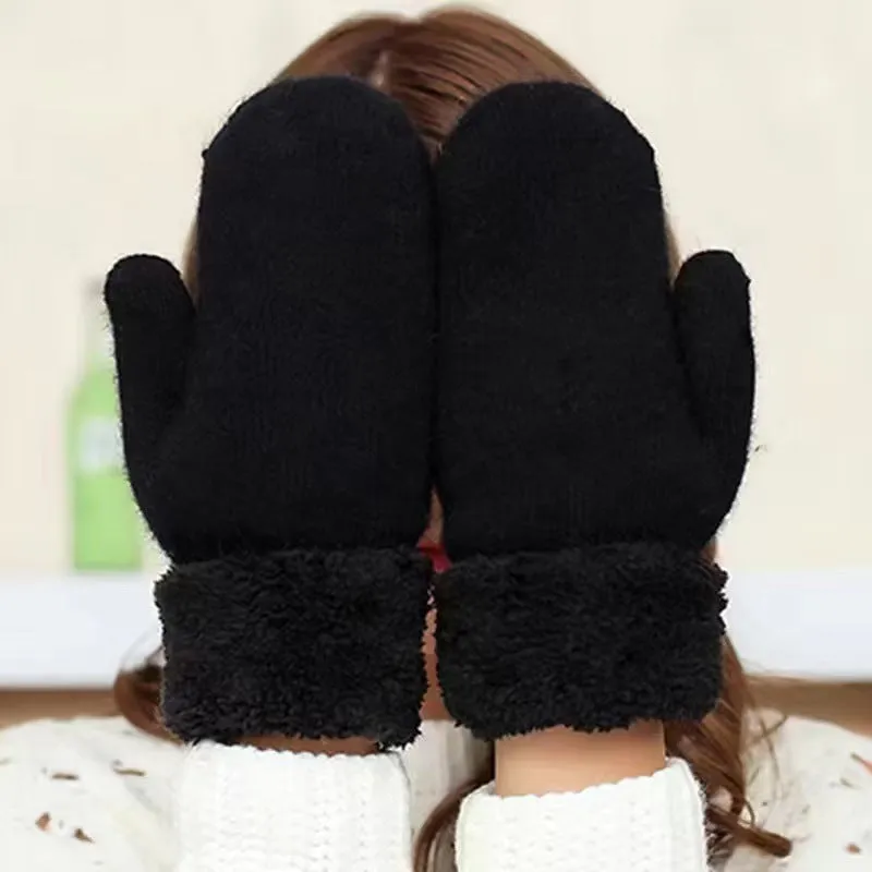 Winter Gloves With Thickened Fleece Lining