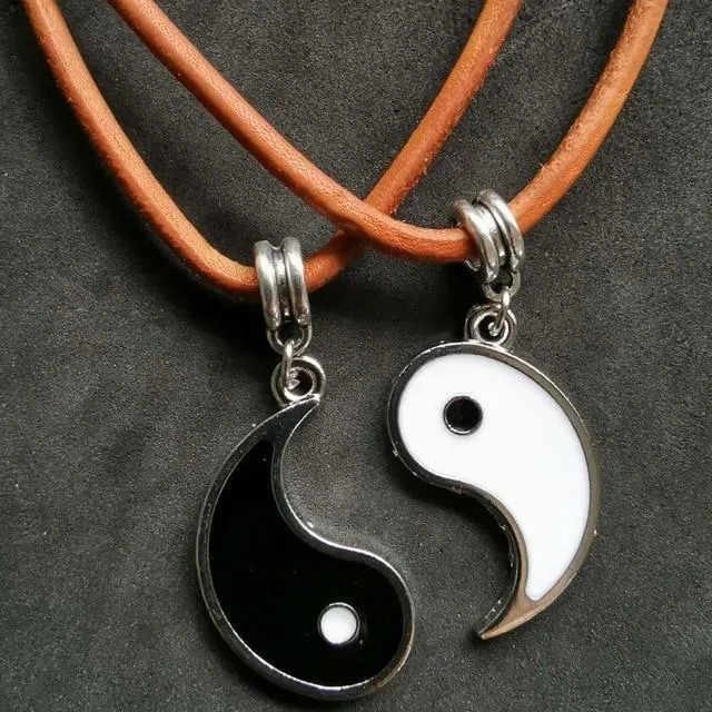Yin yang couple necklace